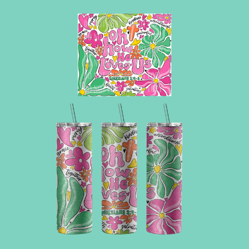 20oz Shimmer Glitter Sublimated Tumbler