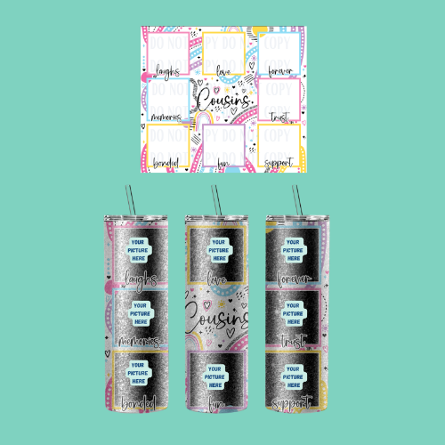 20oz Shimmer Glitter Sublimated Tumbler