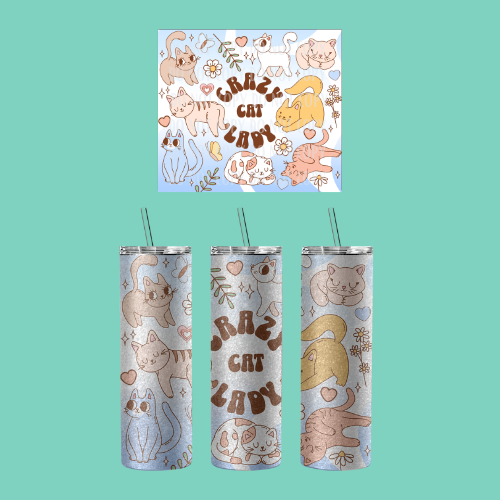 20oz Shimmer Glitter Sublimated Tumbler