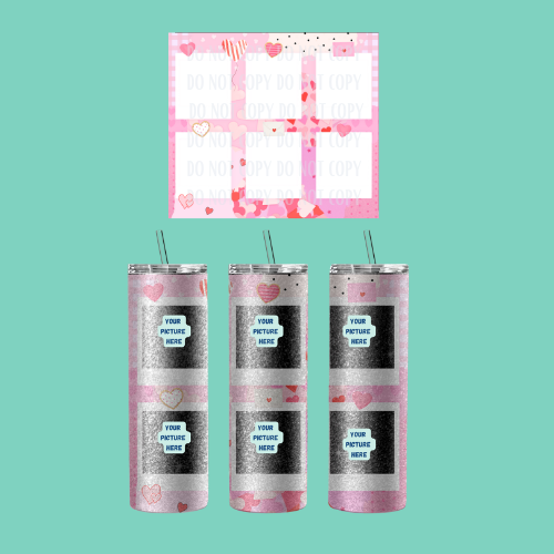 20oz Shimmer Glitter Sublimated Tumbler