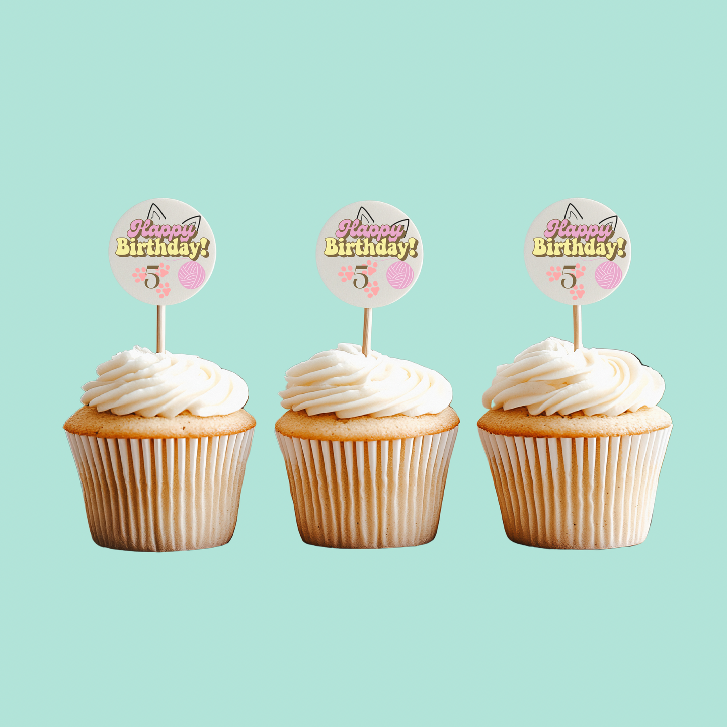 Printed Cupcake Topper