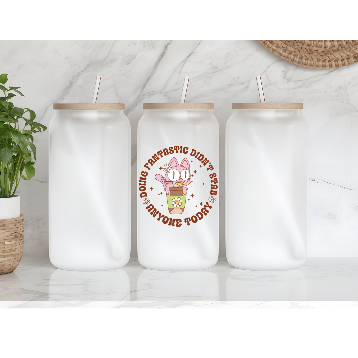 Frosted Glass Libby Cup