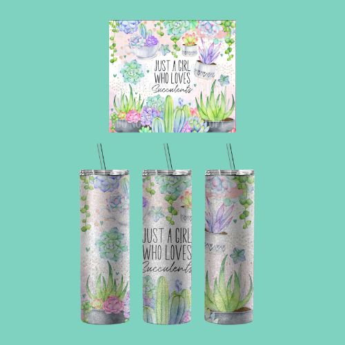 20oz Shimmer Glitter Sublimated Tumbler