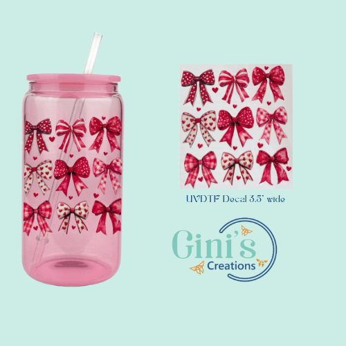 Glass Can with UV DTF Design